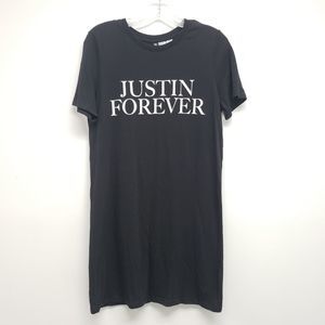 H&M Justin Bieber BIEBER Concert Tshirt Dress Size 4